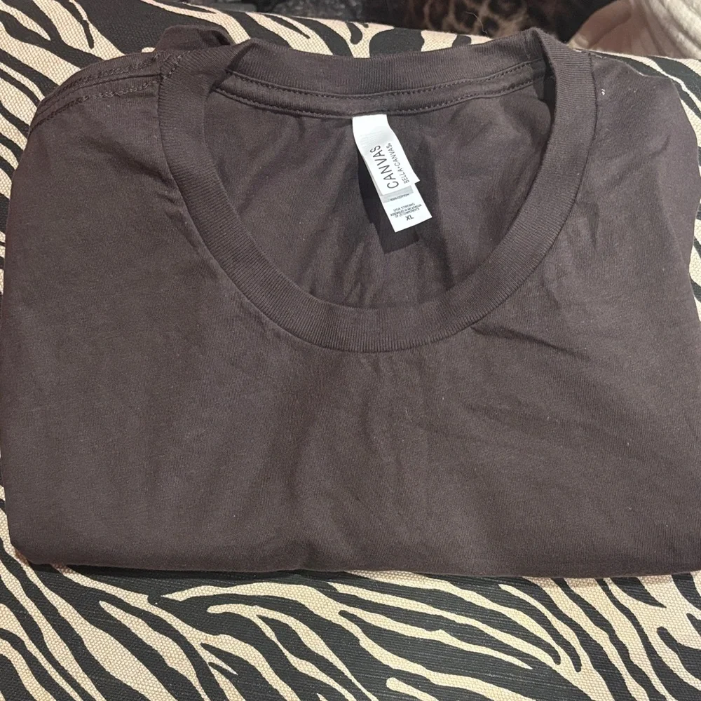Bella Canvas Dark Brown T-Shirt - Picture 1 of 1